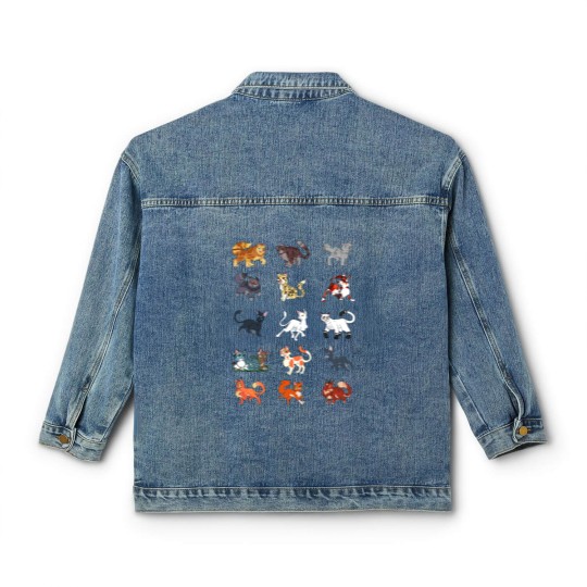 Discover Warrior cats pattern 1 Classic Women's Denim Jackets
