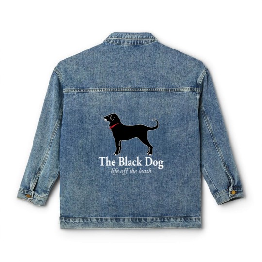 Discover The Black Dog Logo Life Off The Leash Classic Women's Denim Jackets