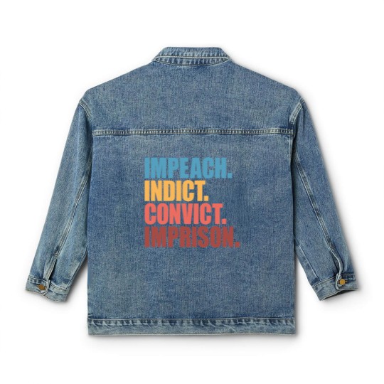 Discover Trump Impeach, Anti Trump Protest Classic Women's Denim Jackets