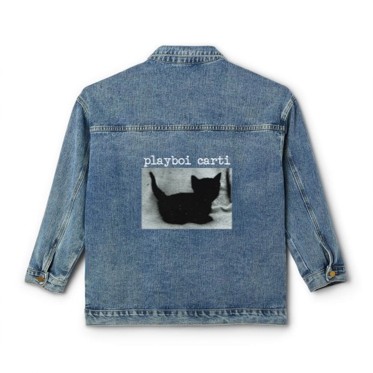 Discover Playboi Carti Cat Classic Women's Denim Jackets Merch Meme Classic Women's Denim Jackets Tour Classic Women's Denim Jackets