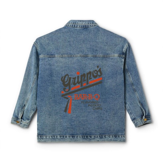Discover Grippos Bar-B-Q Flavored Potato Chips Classic Women's Denim Jackets