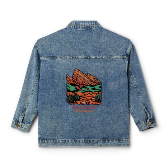 Discover red rocks amphitheater morrison colorado poster art Classic Women's Denim Jackets