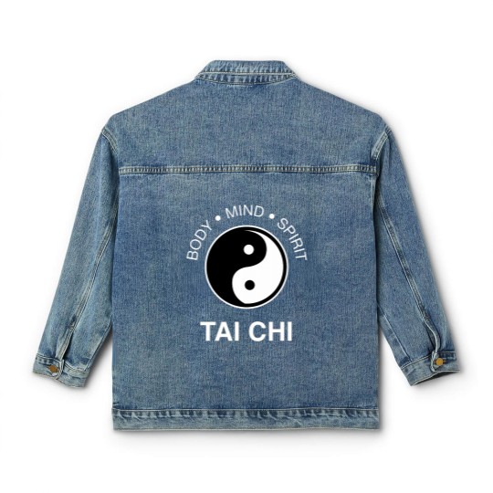 Discover The Art Tai Chi Body Mind Spirit Yin Yang Classic Women's Denim Jackets Classic Women's Denim Jackets