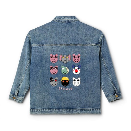Discover thinknoodles piggy piggy Classic Women's Denim Jackets
