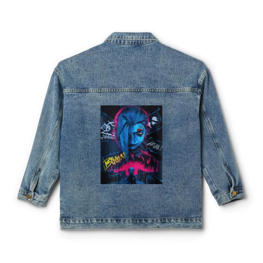 Discover Jinx Arcane Classic Women's Denim Jackets - Arcane Jinx League of Legends Classic Women's Denim Jackets