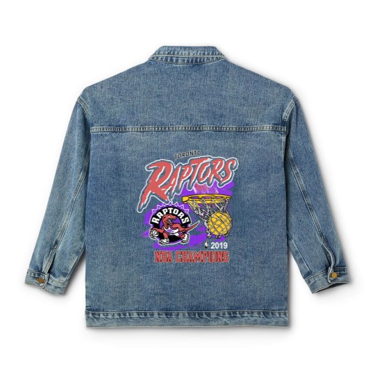 Discover Vintage 90s Graphic Style Toronto Raptors Classic Women's Denim Jackets