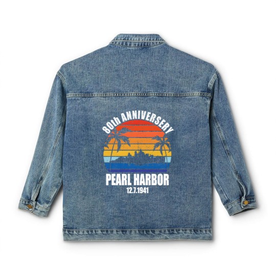 Discover Pearl Harbor Anniversary Sunset Classic Women's Denim Jackets