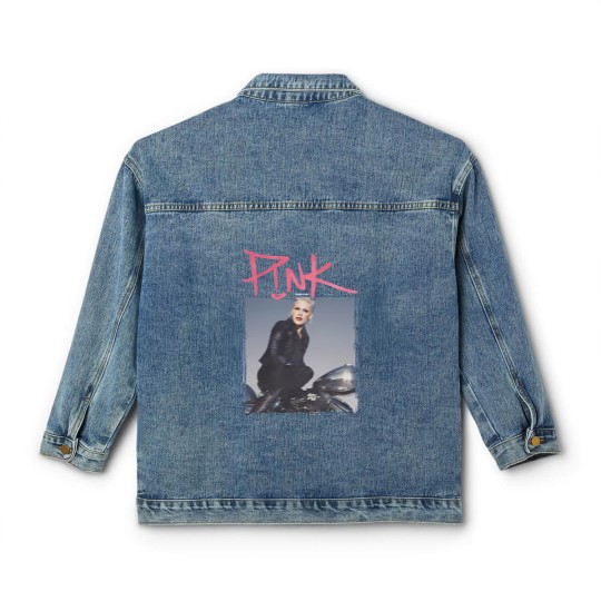 Discover Pink P!nk Bootleg Vintage Classic Women's Denim Jackets, Pink Singer Merch Classic Women's Denim Jackets, Pink On Tour Graphic Classic Women's Denim Jackets