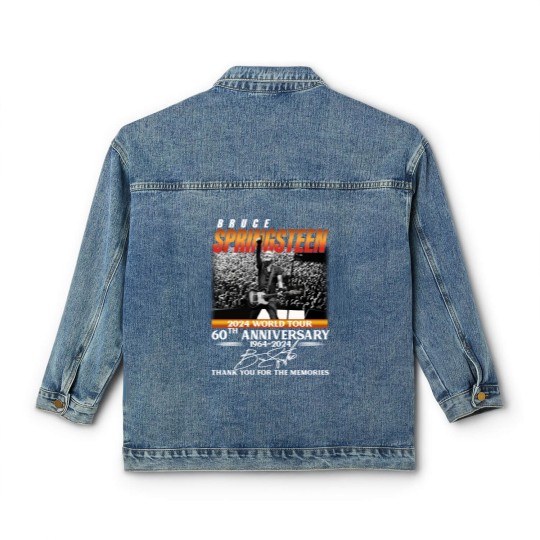 Discover Bruce Springsteen 2024 Tour Classic Women's Denim Jackets, Bruce Springsteen 60th Anniversary Classic Women's Denim Jackets