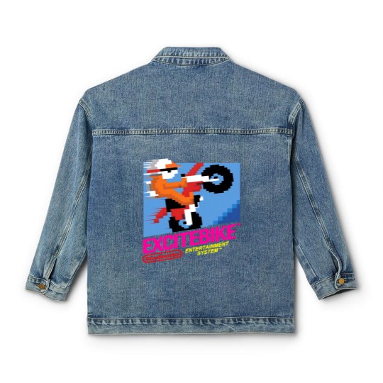 Discover NES Excitebike Transparent Classic Women's Denim Jackets