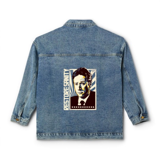 Discover Restore Sanity - Jon Stewart - Classic Women's Denim Jackets