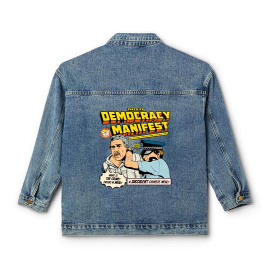 Discover This Is Democracy Manifest Iconic Classic Women's Denim Jackets | I See You Know Your Judo Well