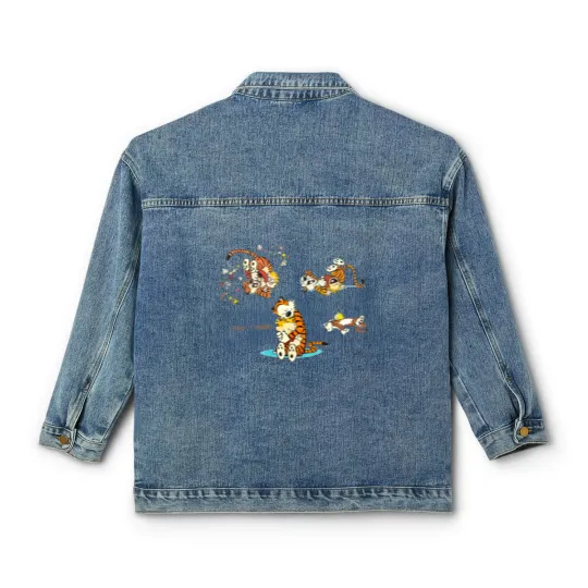 Discover calvin and hobbes bill watterson Classic Women's Denim Jackets