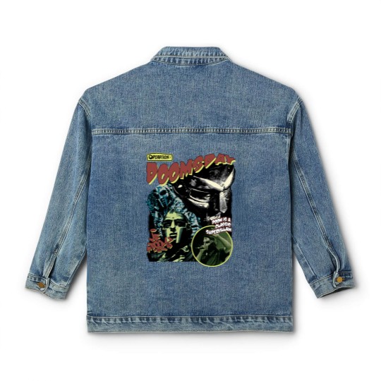 Discover Vintage  MF Dooom 90er Musik Lieben Konzert Grafik Classic Women's Denim Jackets