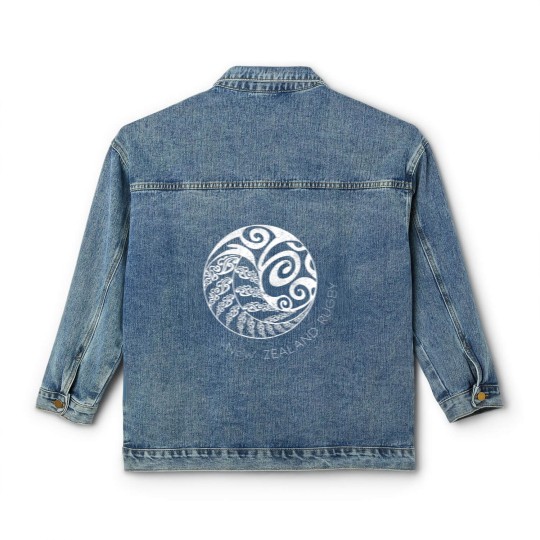 Discover New Zealand Rugby T Maori Inspired Kiwi Silver Fern Classic Women's Denim Jackets