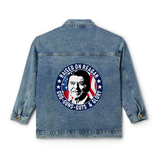 Discover Ronald Reagan Raised On Reagan Classic Women's Denim Jackets
