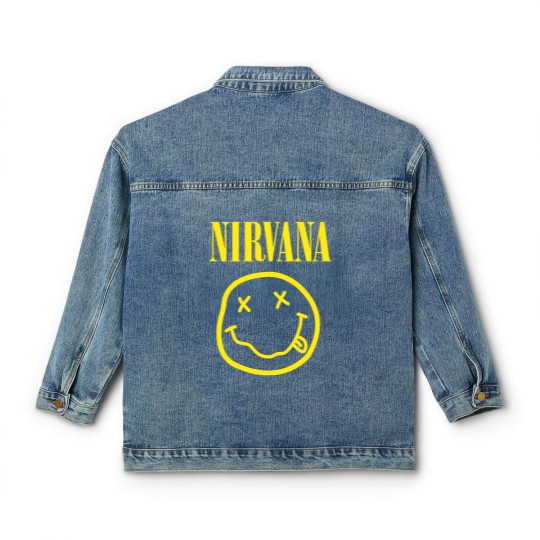 Discover Nirvanaa Yellow Smiley Classic Women's Denim Jackets