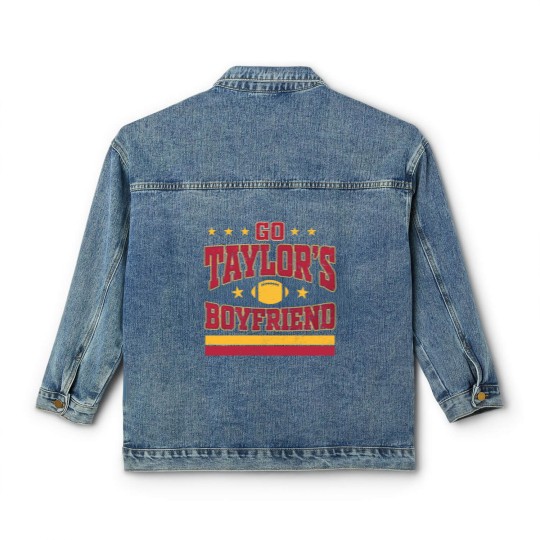 Discover Go Taylors Boyfriend Classic Women's Denim Jackets, Swift Kelce Classic Women's Denim Jackets