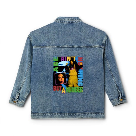 Discover Aaliyah Classic Women's Denim Jackets - Age Ain't Nothing But A Number vntg rap Classic Women's Denim Jackets 90s 2000's rnb