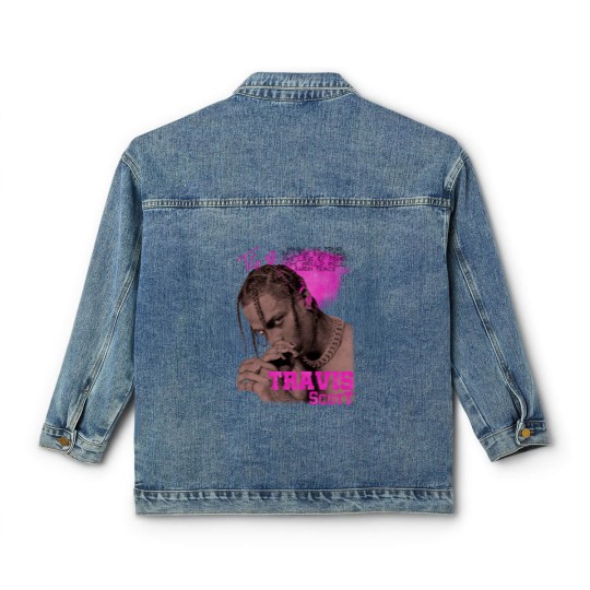 Discover Vintage Travis Classic Women's Denim Jackets, Retro 90s Travis Rapper Classic Women's Denim Jackets