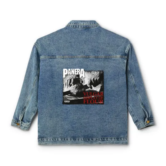 Discover PANERA Vulgar Display Of FLOUR Metal Band Parody Spoof Mayhem Skull Classic Women's Denim Jackets