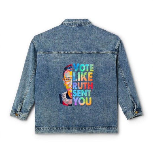 Discover Vote Like Ruth Sent You Classic Women's Denim Jackets, Empowering Women, Election 2024, Vote 2024