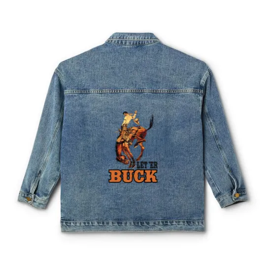 Discover Pendleton Oreon Let 'Er Buck Sticker Classic Women's Denim Jackets