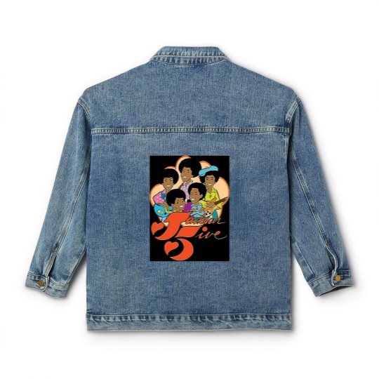 Discover Vintage Jackson 5 70s Cartoon Retro Vintage Style Distressed Classic Women's Denim Jackets