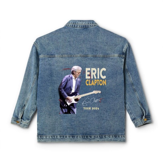 Discover Eric Clapton 2024 tour Music Black Classic Women's Denim Jackets Great Gift