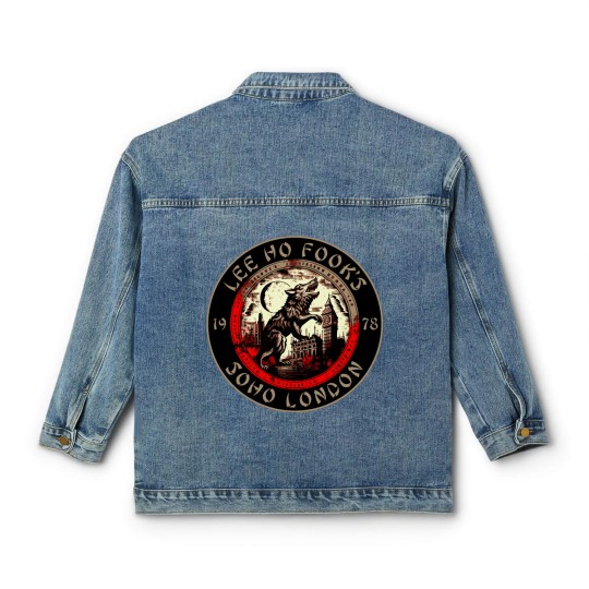 Discover Lee Ho Fooks - Soho London - 1978 - Warren Zevon - Werewolves of London - Block Print Classic Women's Denim Jackets