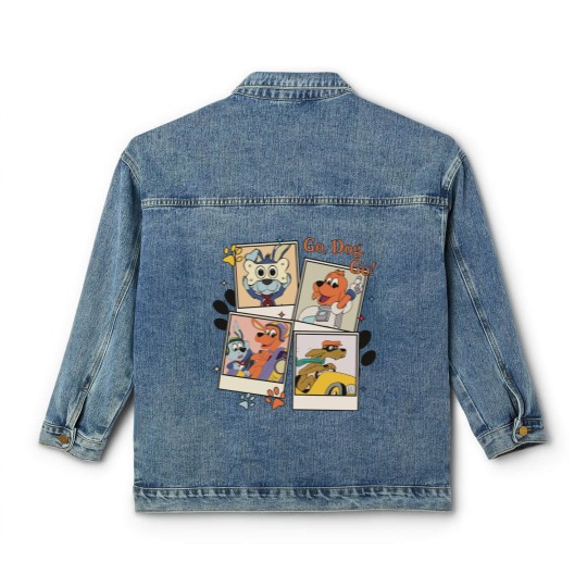 Discover Go Dog Go Polaroid Classic Women's Denim Jackets | Vintage Go Dog Go Classic Women's Denim Jackets | Go Dog Go Family Birthday Classic Women's Denim Jackets | Dog Birthday Party Classic Women's Denim Jackets