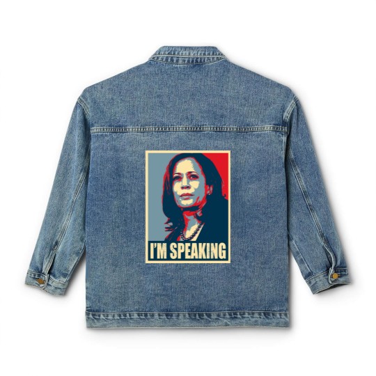Discover Kamala Harris - Mr. Vice President I'm Speaking Classic Women's Denim Jackets