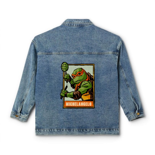 Discover Michelangelo Ninja Turtles Comic Vintage Classic Women's Denim Jackets,