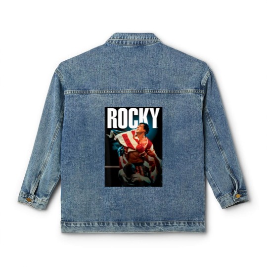 Discover Rocky IV American Flag Portrait Classic Women's Denim Jackets
