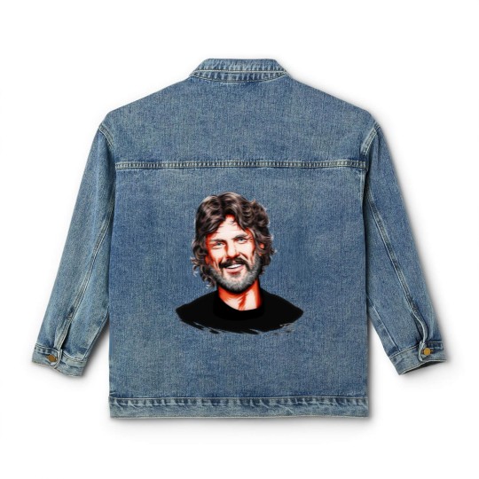 Discover Kris Kristofferson - An illustration by Paul Cemmick Classic Women's Denim Jackets
