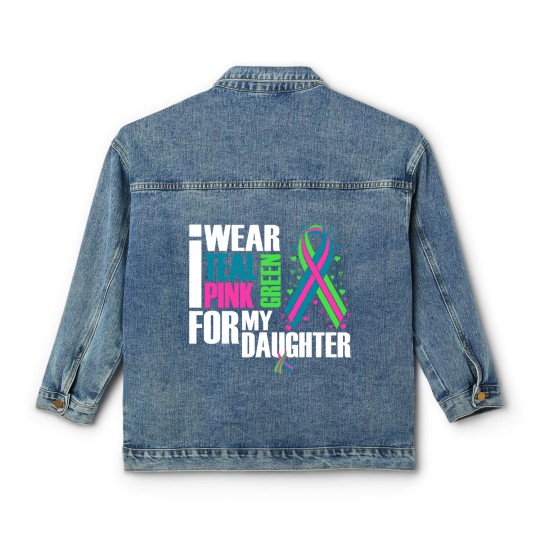 Discover Metastatic Breast Cancer Ribbon Daughter Cancer Awareness Classic Women's Denim Jackets
