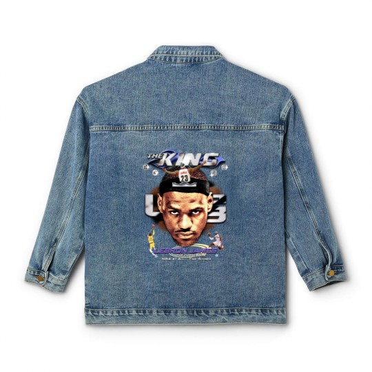 Discover Lebron James Classic Women's Denim Jackets, Basketball Classic Women's Denim Jackets, Classic 90s Graphic Classic Women's Denim Jackets