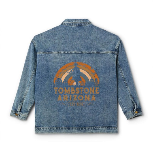 Discover tombstone Arizonna az retro style wild west gift Classic Women's Denim Jackets