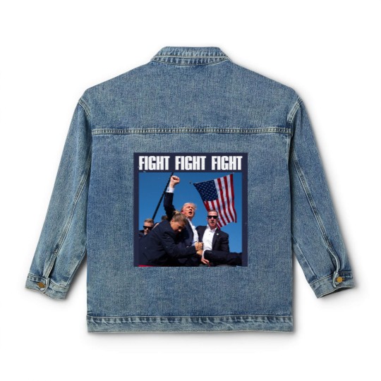 Discover Trump Fight Fight Fight - Trump Fight - Classic Women's Denim Jackets