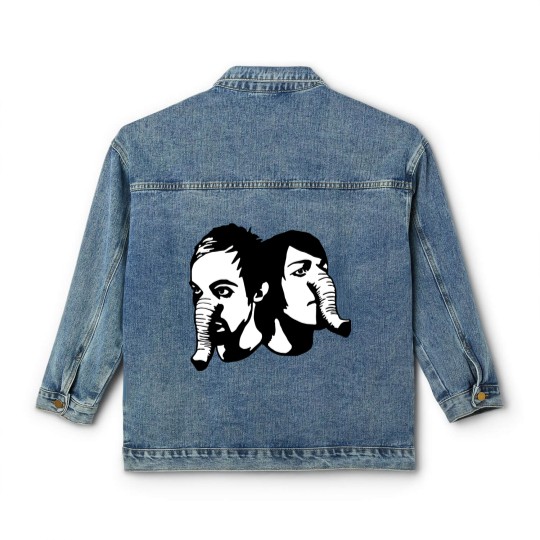 Discover Death From Above 1979 - Heads Up Elelphant Heads Fitted Classic Women's Denim Jackets