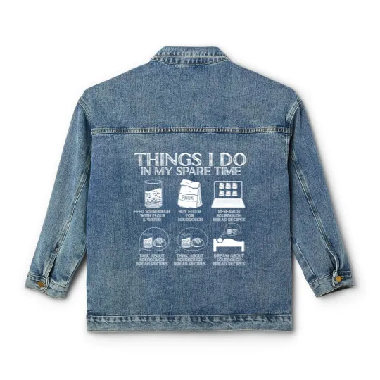 Discover Baking Baker Sourdough Bread Master Kitchen Aprons Classic Women's Denim Jackets