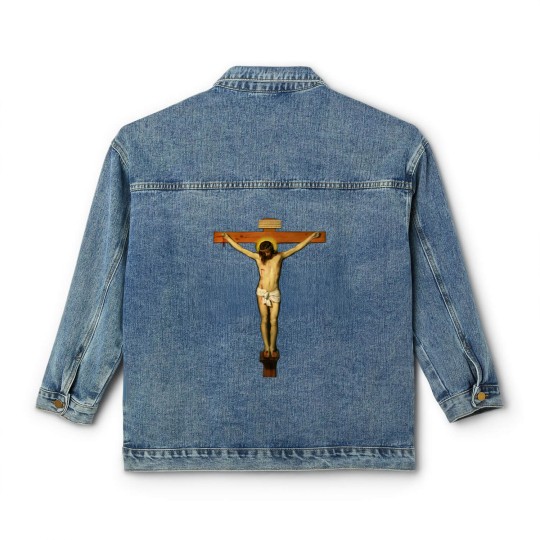 Discover Jesus Crucifix Passion of Christ Classic Women's Denim Jackets