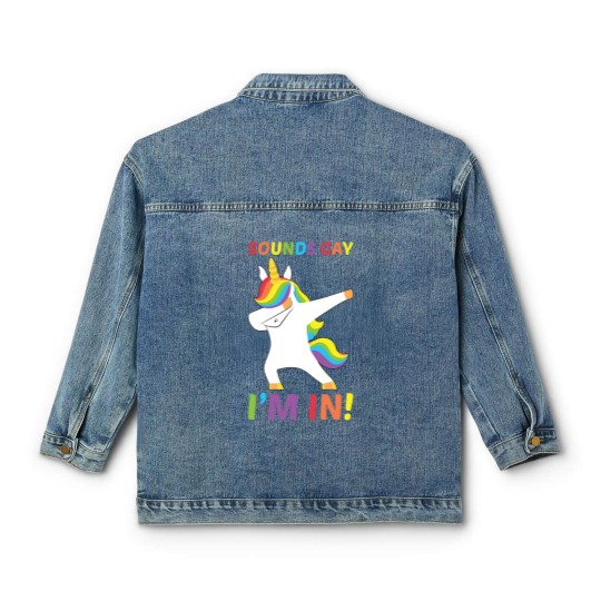 Discover Sounds Gay I_m In Sounds Gay I_m In Classic Women's Denim Jackets