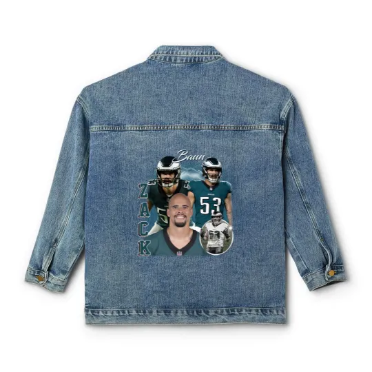 Discover Vintage 90s Graphic Style Zack Baun Classic Women's Denim Jackets, Zack Baun Classic Women's Denim Jackets, Vintage Sport Classic Women's Denim Jackets, Retro American Football Bootleg Gift