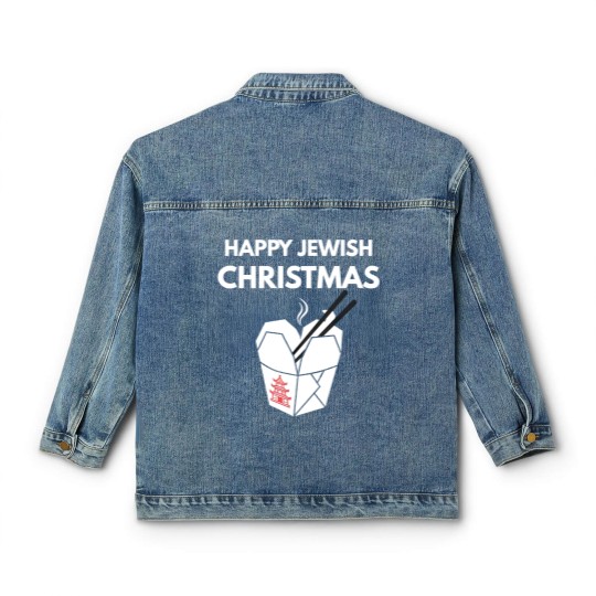 Discover Happy Jewish Christmas Classic Women's Denim Jackets Chinese Takeout- Hanukkah Classic Women's Denim Jackets
