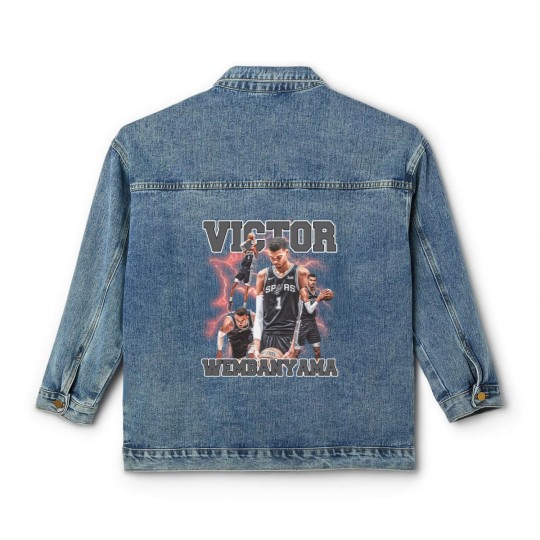 Discover Victor Wembanyama Unisex Classic Women's Denim Jackets, Victor Wembanyama Graphic