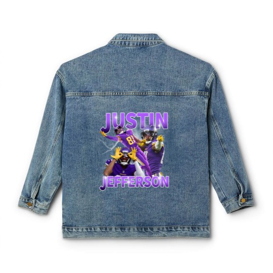 Discover Justin Jefferson Classic Women's Denim Jackets, Justin Jefferson Classic Women's Denim Jackets, Justin Jefferson Merch,Justin Jefferson Classic Women's Denim Jackets
