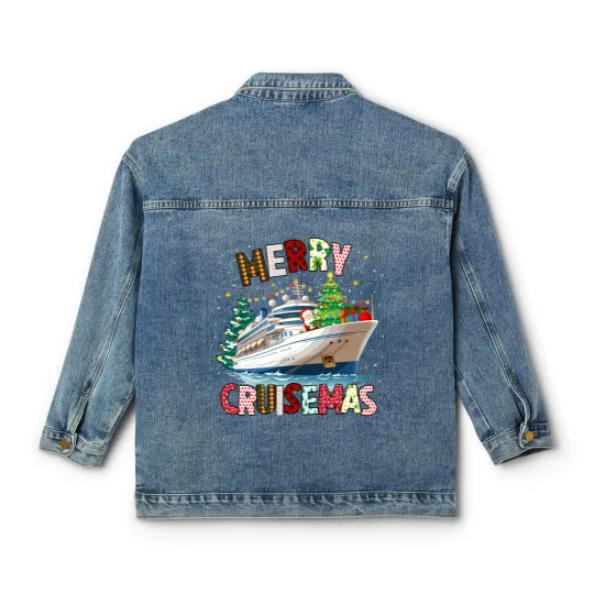 Discover Merry Cruisemas Classic Women's Denim Jackets, Christmas Cruise Crew Classic Women's Denim Jackets