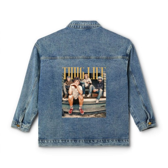 Discover Thug Life Stay Golden Classic Women's Denim Jackets Womens Vintage Classic Women's Denim Jackets 80s TV Classic Women's Denim Jackets Retro Womens Funny Classic Women's Denim Jackets Trendy  Womens Oversized Gift For Her