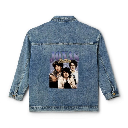 Discover Jonas Brothers 90s Vintage Classic Women's Denim Jackets, Jonas Brothers Bootleg Classic Women's Denim Jackets, Jonas Brothers Classic Women's Denim Jackets